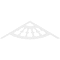 Ekena Millwork Pitch Classic Wagon Wheel Architectural Grade PVC Gable Pediment, 48"W x 14"H x 1"P (7/12) GPP048X014X100CWW - alternate 4